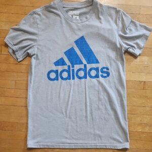 Adidas Gray and Blue Short Sleeve Tee